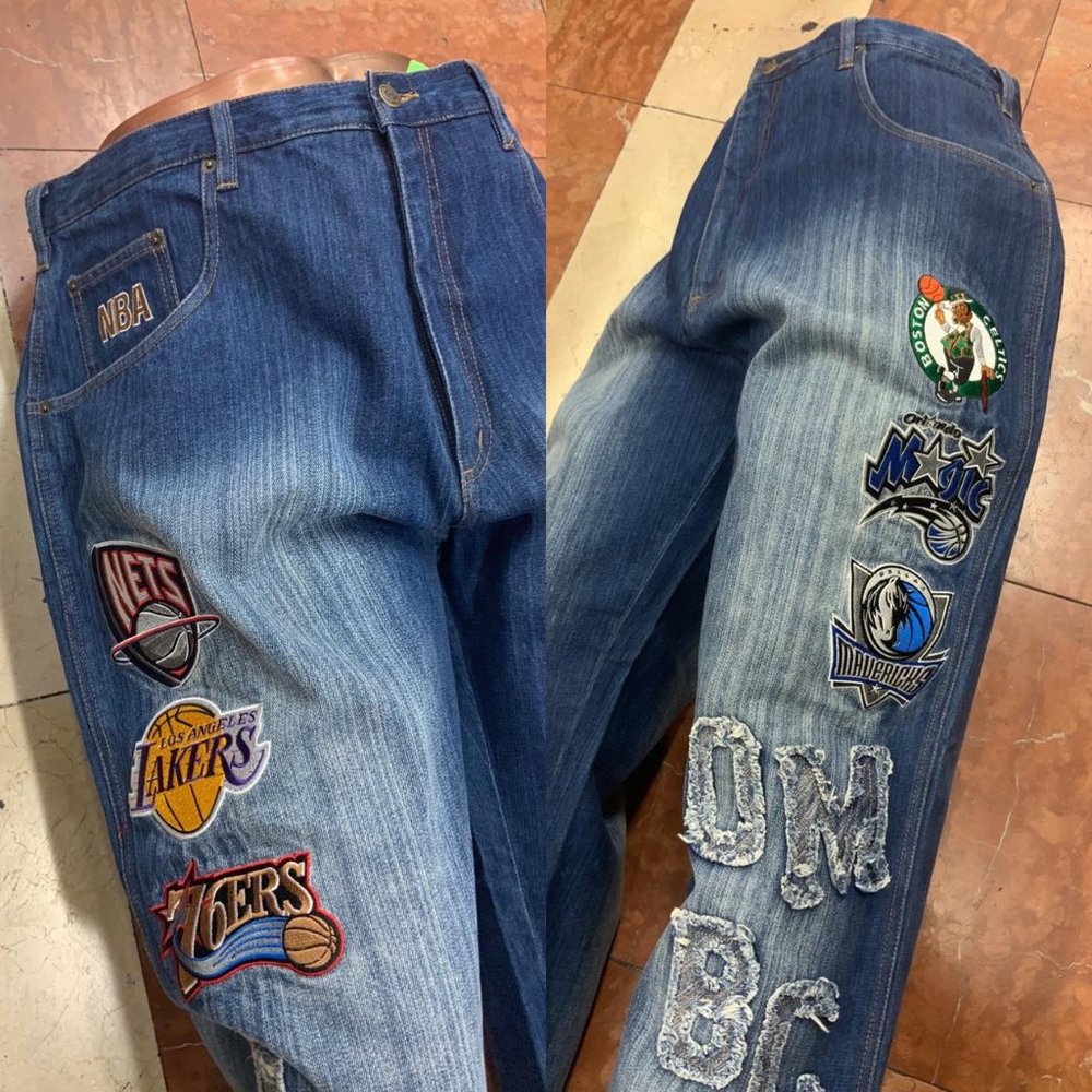 Men's NBA Medium Blue Denim Pants